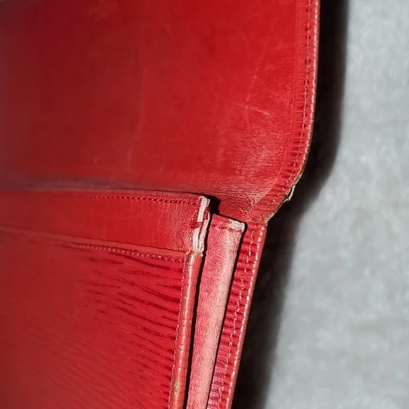 Louis Vuitton Red Epi Long Wallet Pouch
